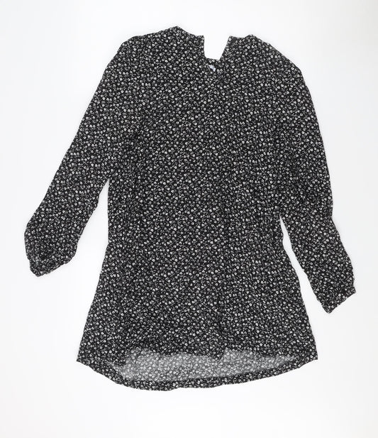 ONLY Women's Black Floral Blouse, Size S, Elegant Casual