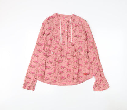 Additional front view of Lee Cooper Women's Pink Floral Blouse -, size L