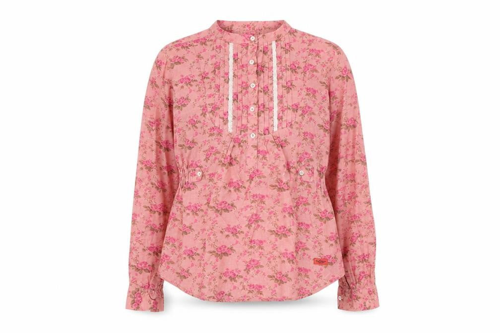 Lee Cooper Women's Pink Floral Blouse - Size L