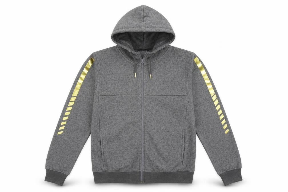 Alex Jones London Men's Grey Full Zip Hoodie, Size S