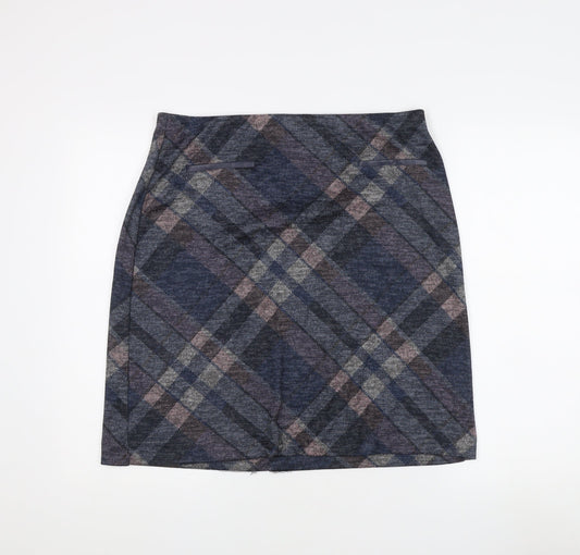 Roman Women's Blue Plaid Pencil Skirt Size 16
