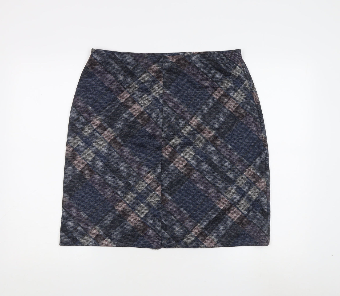 Roman Women's Blue Plaid Pencil Skirt Size 16