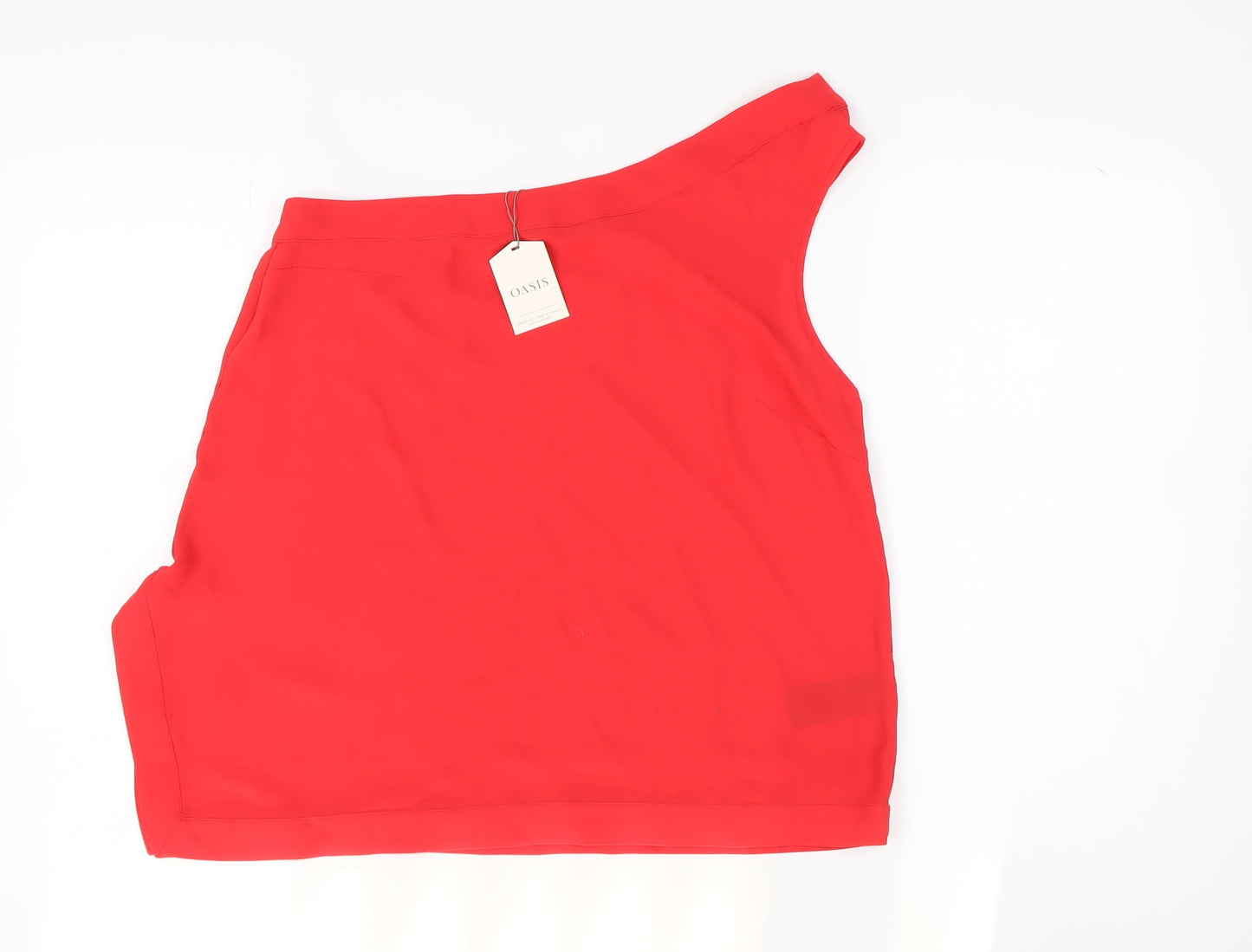 Oasis Women's Red One Shoulder Top Size 14