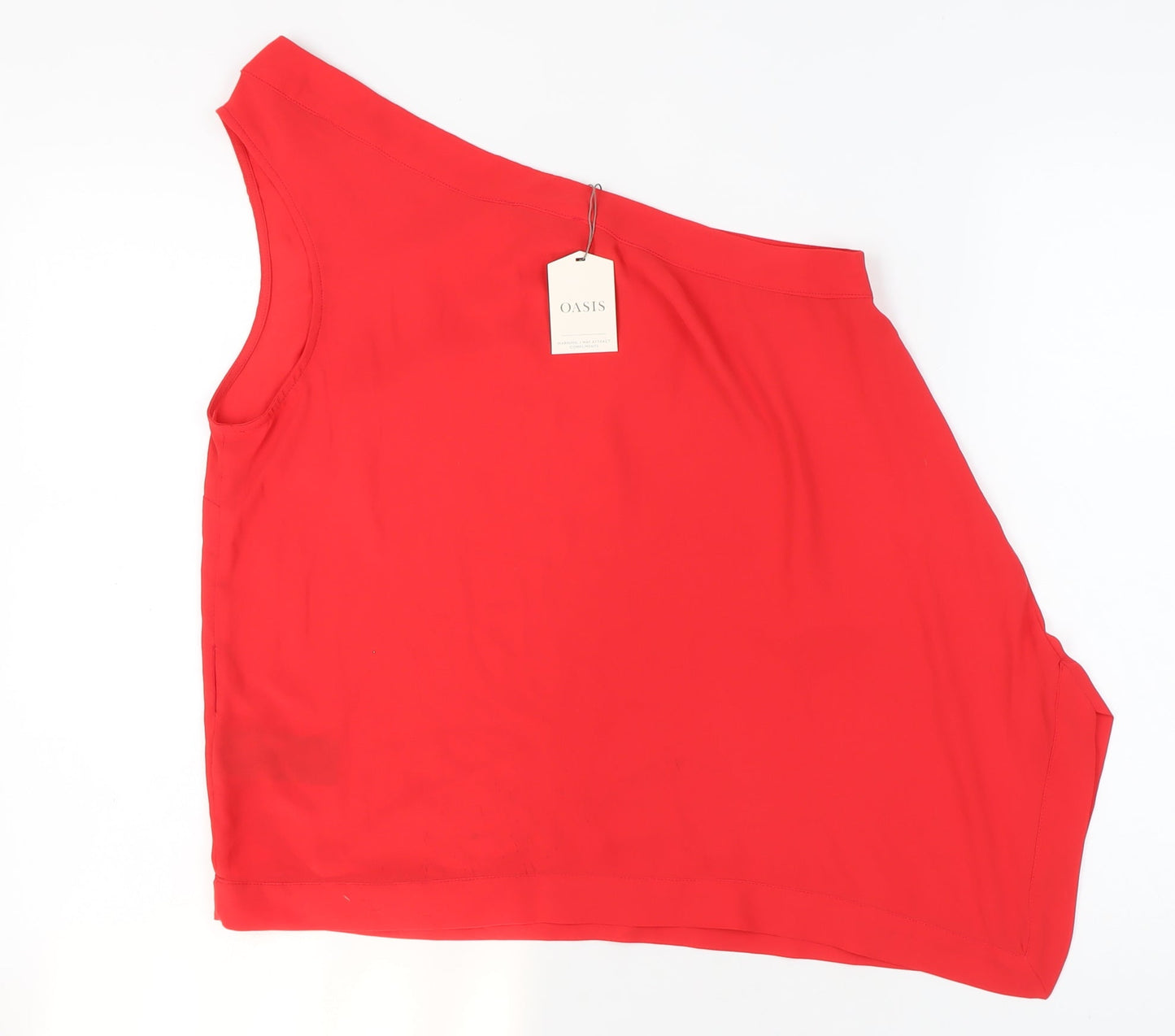 Oasis Women's Red One Shoulder Top Size 14