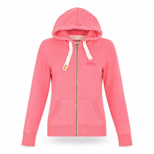 Superdry Pink Women's XS Full Zip Hoodie Vintage Style