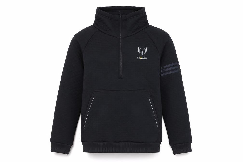 Adidas Boys Black Sweatshirt 15-16 Years 1/2 Zip Sports