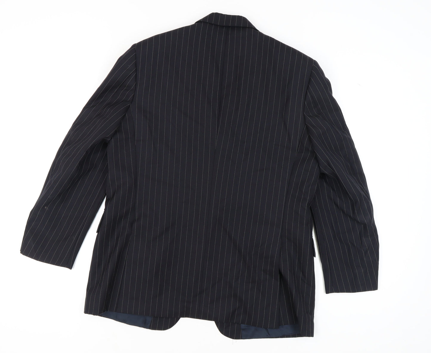 Gieves & Hawkes Men's Blue Striped Blazer 44 S