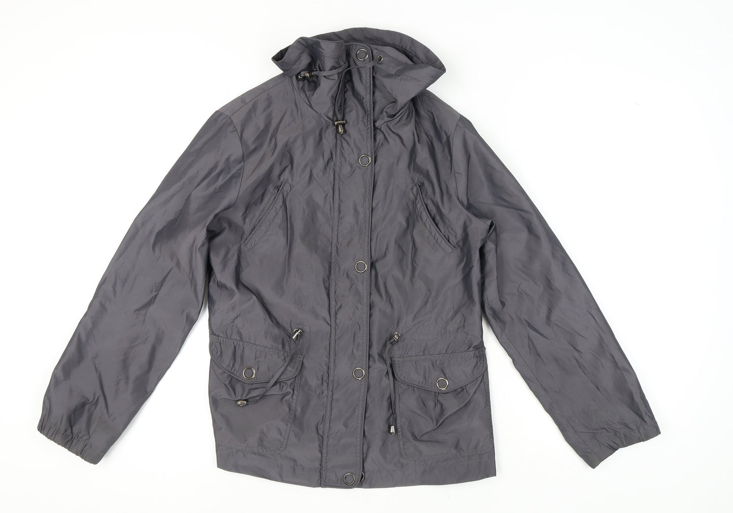 Debenhams Grey Parka Jacket Women Size 12 Hooded