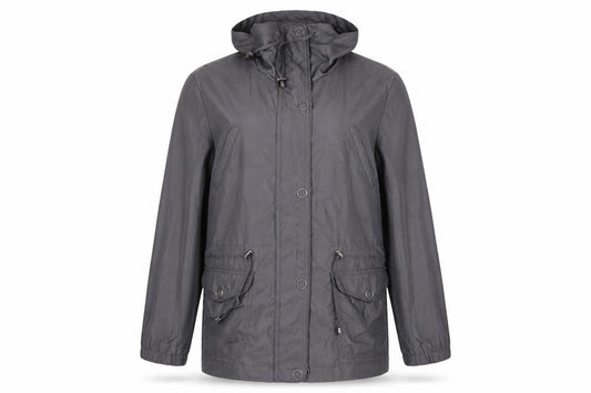 Debenhams Grey Parka Jacket Women Size 12 Hooded