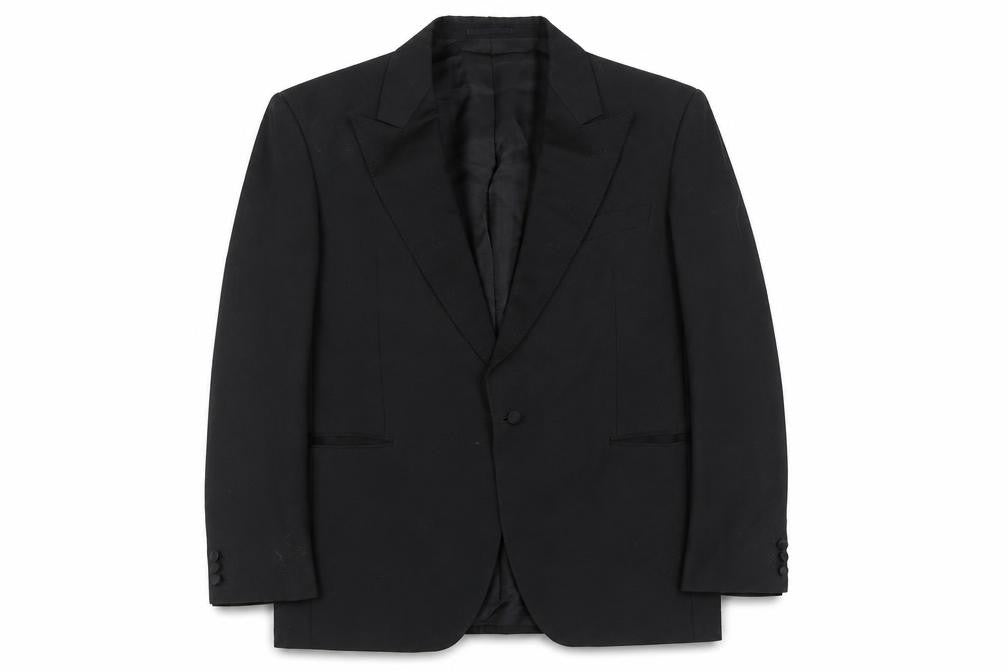 Dormie Mens Black 40L Wool Tuxedo Blazer Formal Jacket