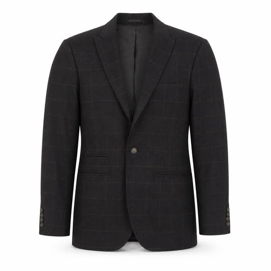 Moss London Men's Brown Check Blazer Slim Fit 38