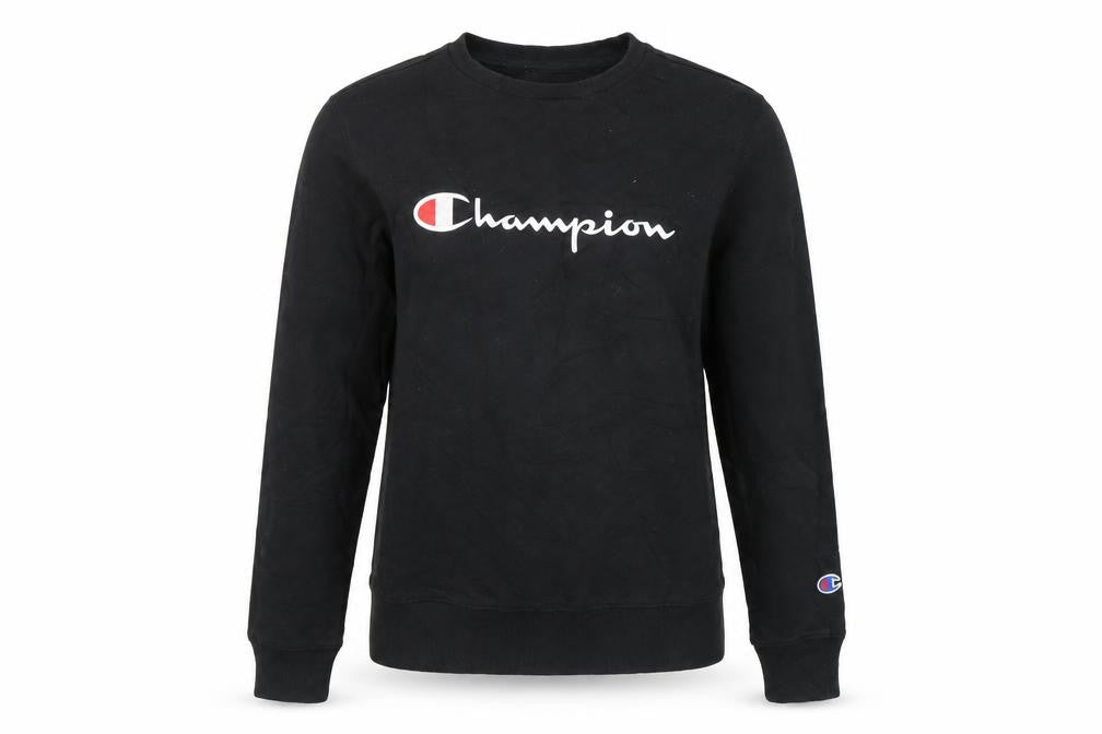 Champion Black Pullover Sweatshirt, Unisex, Lightweight, L