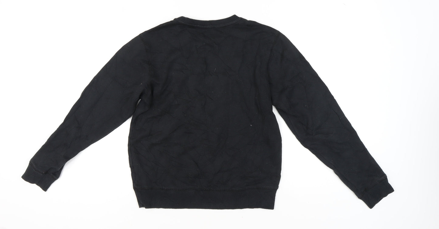 Champion Black Pullover Sweatshirt, Unisex, Lightweight, L