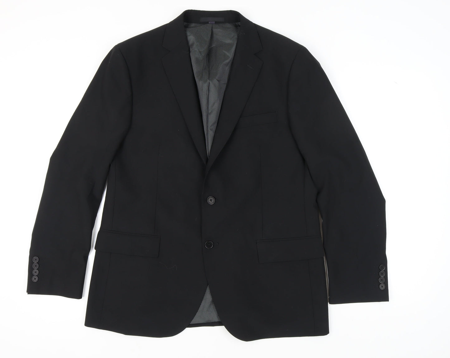 Marks and Spencer Men's Black 42R Blazer - Formal Style