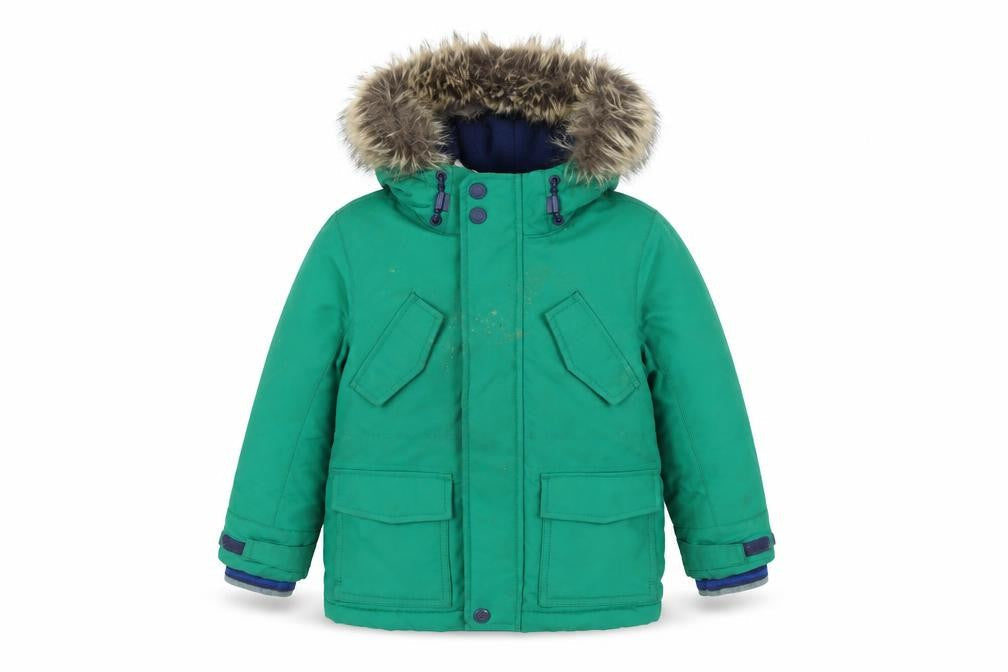 Boden Girls Green Parka, Hooded Coat, 2-3 Years, Winter Warmth