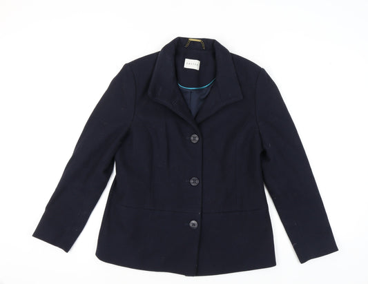 Eastex Women's Blue Wool Blend Blazer UK Size 12