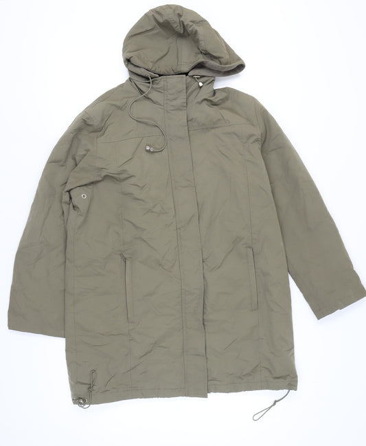 Nuage Women's Green Hooded Parka Coat Size 14