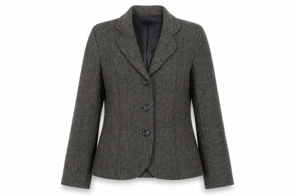 Caviar Women's Grey Herringbone Blazer Size 12