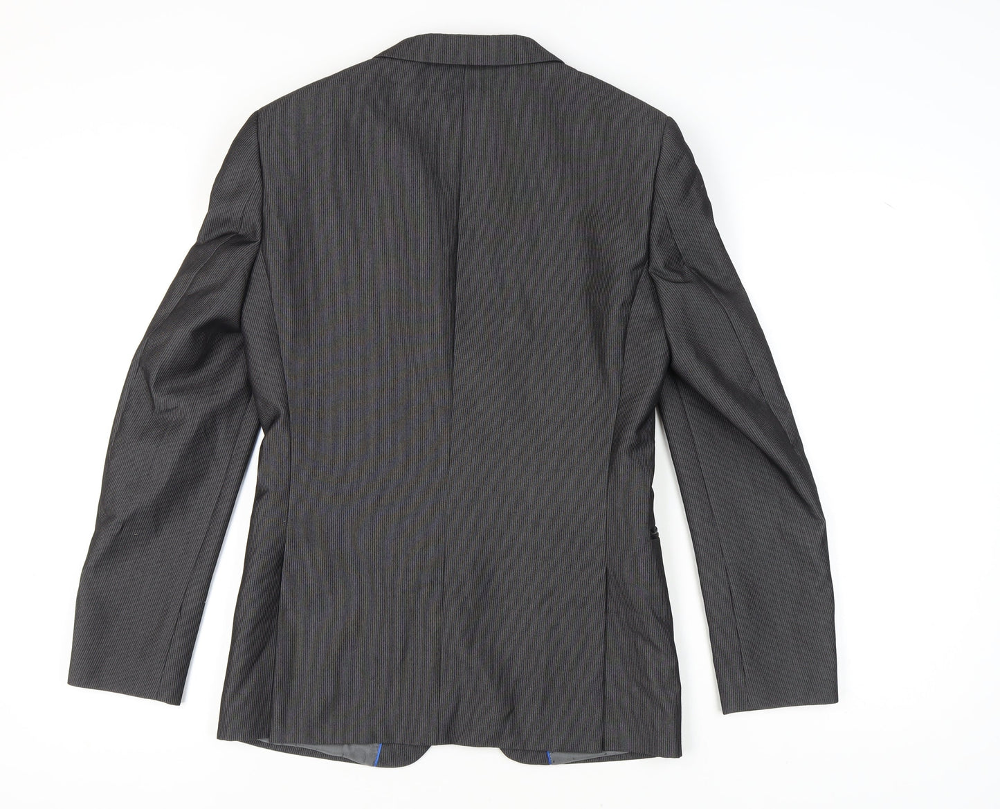 Next Men's Grey Striped Blazer 36R Regular Fit