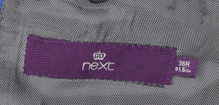 Next Men's Grey Striped Blazer 36R Regular Fit