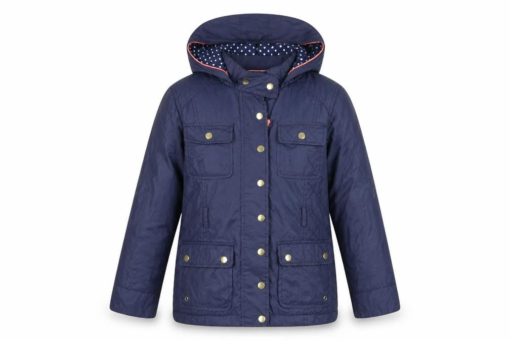 Marks & Spencer Girls Blue Hooded Jacket, Age 11-12