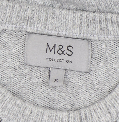 Marks & Spencer Men’s Grey Knit Pullover Jumper S