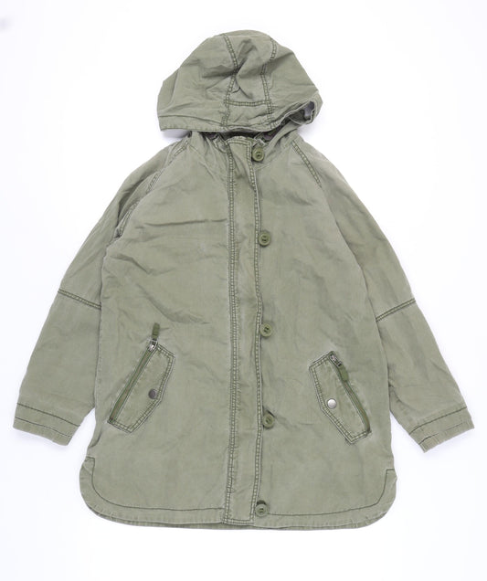 Next Girls Green Hooded Anorak Coat Age 11