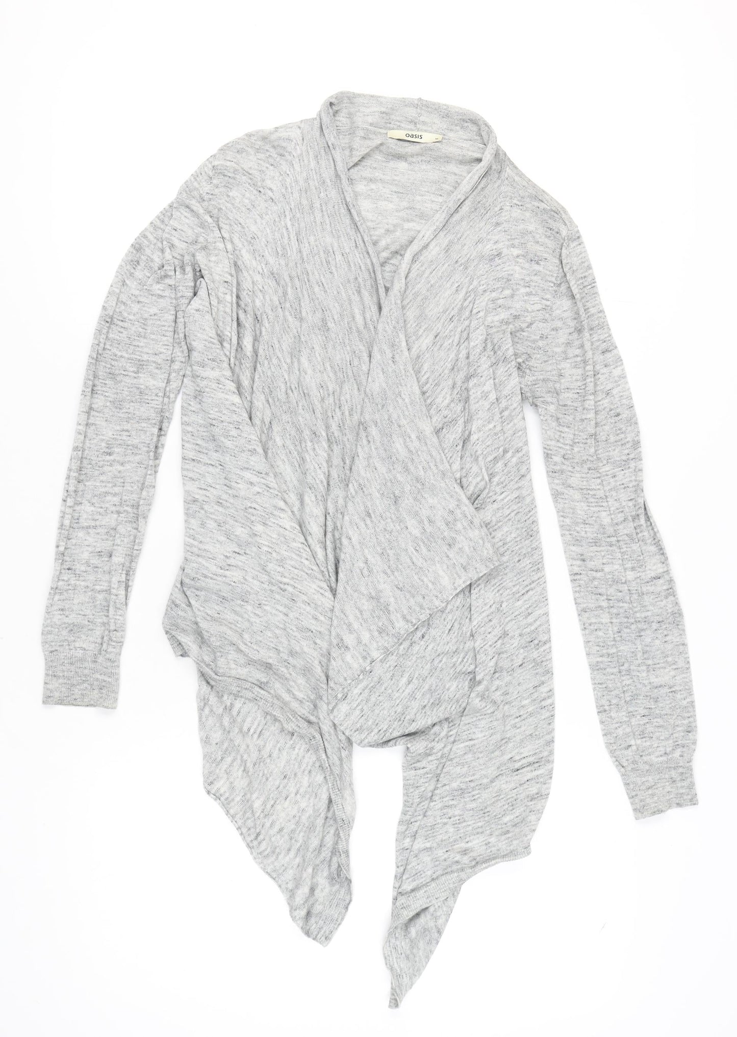 Oasis Women's Grey Wrap Cardigan M Long Sleeve