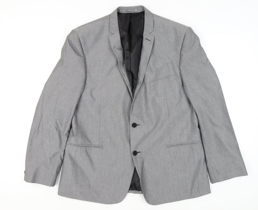 Red Herring Men's Grey Blazer, 46, Regular Fit