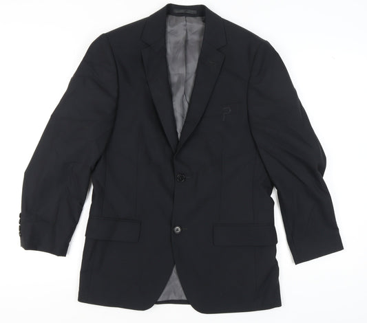 J. Philipp Men's Black Wool Blazer - Size UK 36