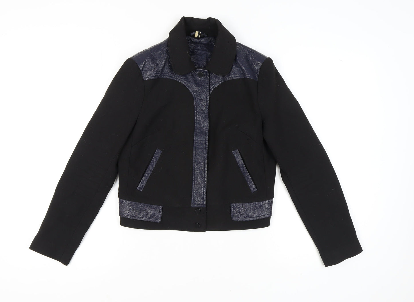 Topshop Women’s Black Biker Jacket Size 10