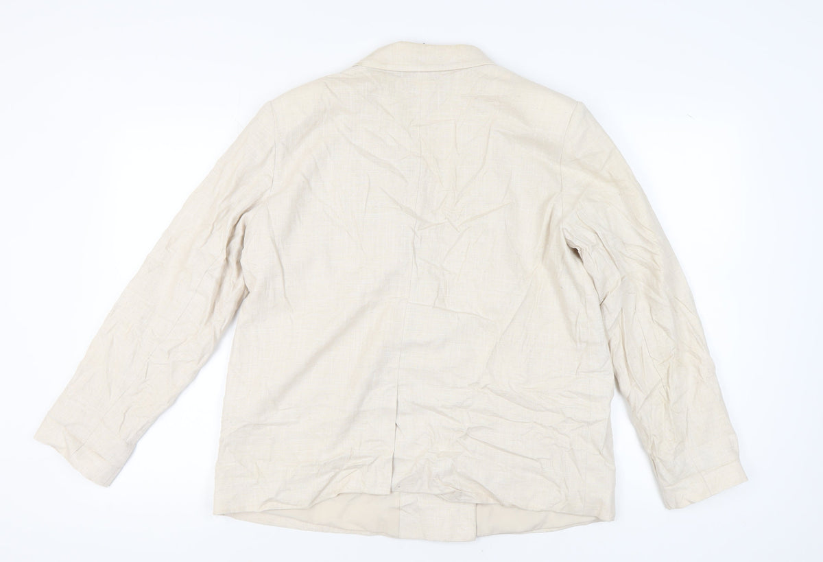 Vero Moda Women's Beige Blazer Size 18 Double-Breasted