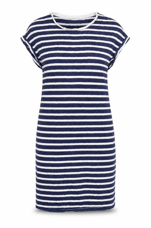 Monsoon Women's Blue Striped T-Shirt Dress