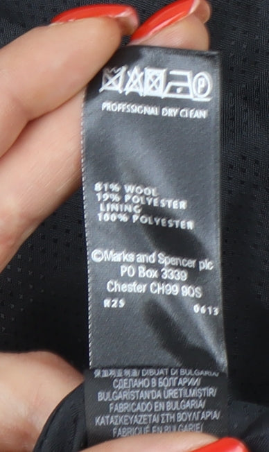 Marks & Spencer Women's Black Size 10 Mid-Length Coat