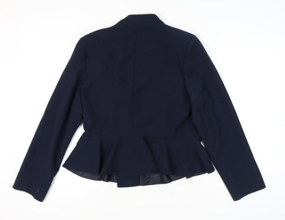 Back view of Collection London Women's Blue Regular Suit Jacket