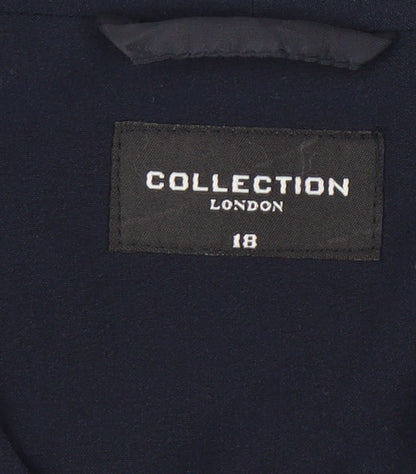 Close-up detail of Collection London Women's Blue Regular Suit Jacket