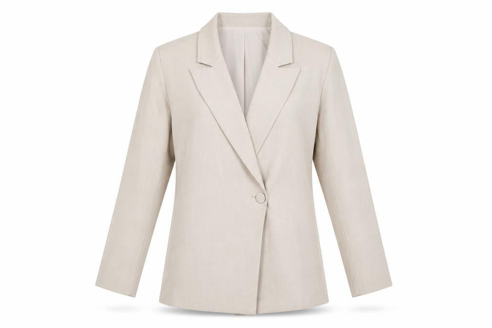 4th & Reckless Women's Beige Tailored Blazer UK 8
