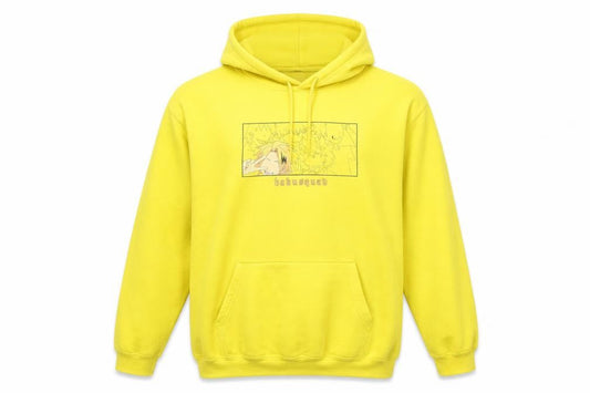 Kenyuniverse Men's Yellow 2XL Anime Graphic Hoodie