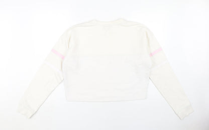 Back view of Fila Women's Large White Sweatshirt Pullover with Logo