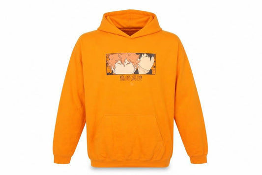 Kenpuniverse Mens Orange 3XL Hoodie Anime Graphic