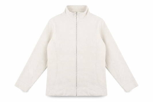 EWM Women's Beige Fleece Jacket M Casual Full Zip