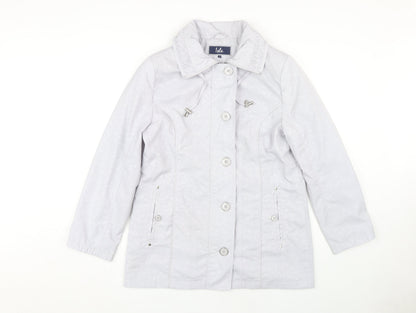 Isle Women's White Mid-Length Jacket, Size 12
