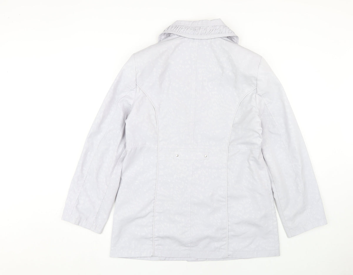 Isle Women's White Mid-Length Jacket, Size 12