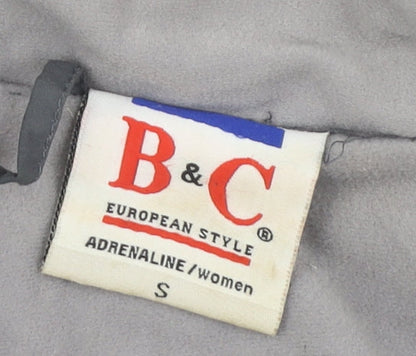 B&C Mens Grey Hooded Jacket S - Casual & Warm