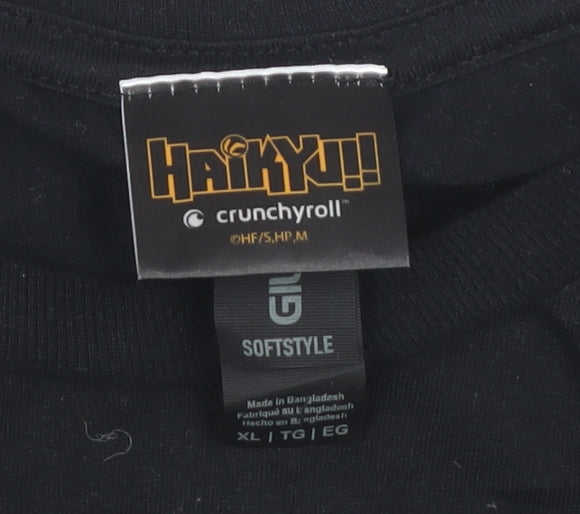 Crunchyroll Haikyuu!! Anime Black XL Men's T-Shirt