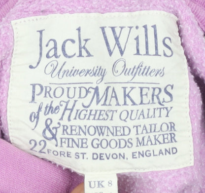 Jack Wills Pink Women's Pullover Hoodie Size 8
