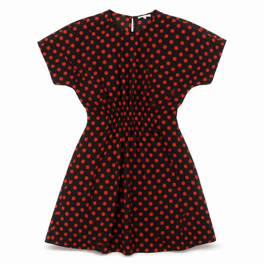 Warehouse Women's Black Polka Dot A-Line Dress
