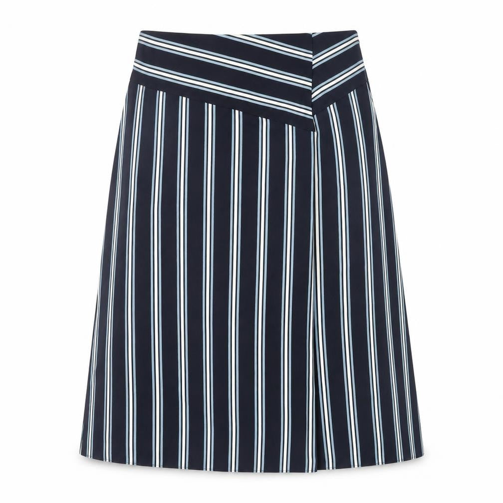Marks & Spencer Women's Blue Striped Skirt, Size 14