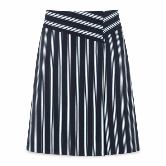 Marks & Spencer Women's Blue Striped Skirt, Size 14