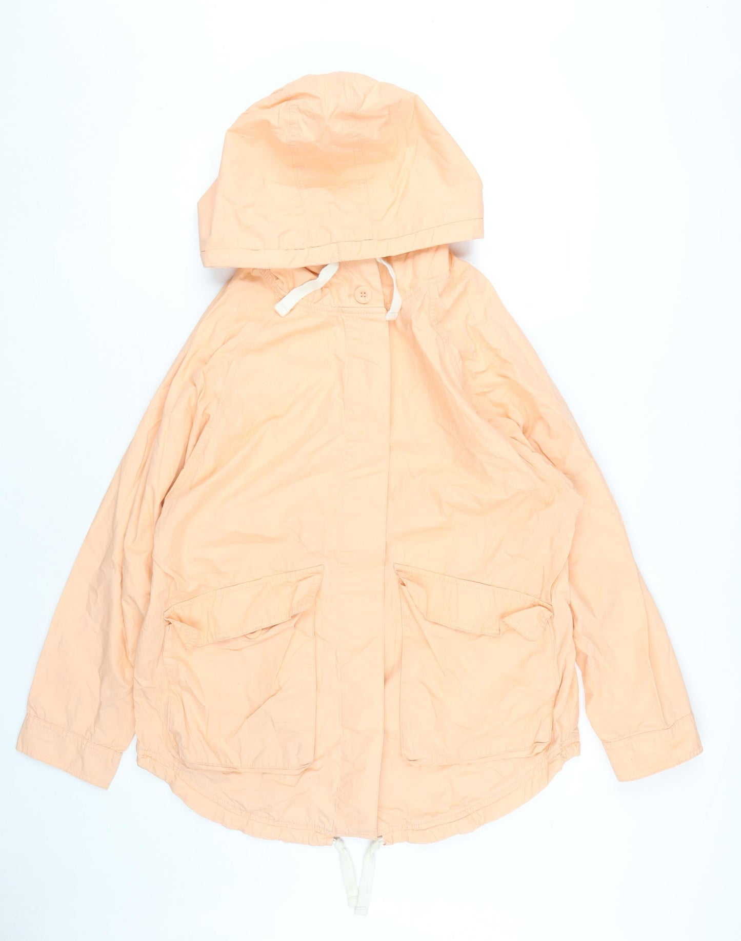 Monki Women’s Orange Anorak XS Jacket with Hood